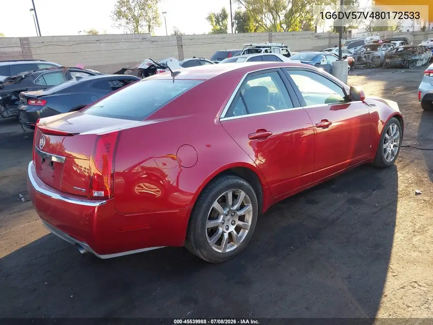2008 Cadillac Cts Rwd W/1Sb VIN: 1G6DV57V480172533 Lot: 45539988