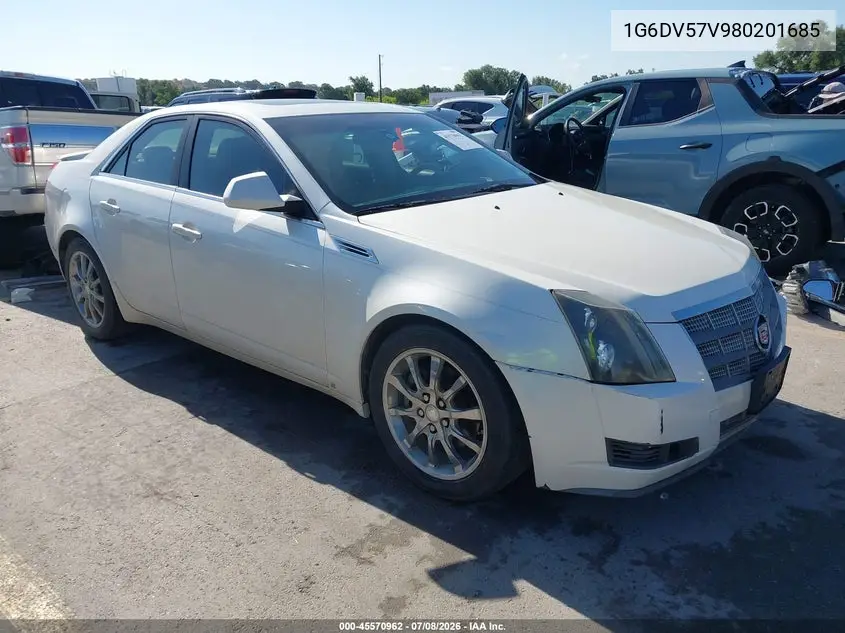2008 Cadillac Cts Rwd W/1Sb VIN: 1G6DV57V980201685 Lot: 45570962
