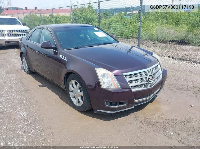2008 Cadillac Cts Awd W/1Sb VIN: 1G6DP57V380117193 Lot: 45603498
