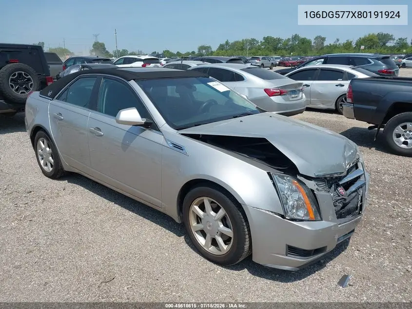 2008 Cadillac Cts Awd W/1Sa VIN: 1G6DG577X80191924 Lot: 45618615