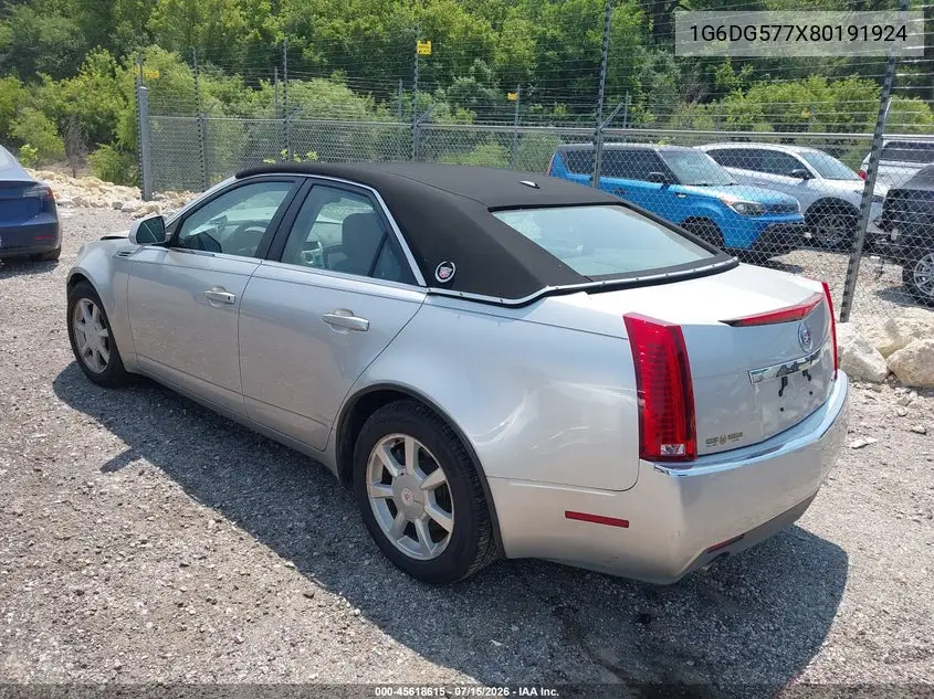 2008 Cadillac Cts Awd W/1Sa VIN: 1G6DG577X80191924 Lot: 45618615