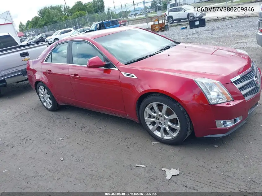 2008 Cadillac Cts Rwd W/1Sb VIN: 1G6DV57V380209846 Lot: 45639940