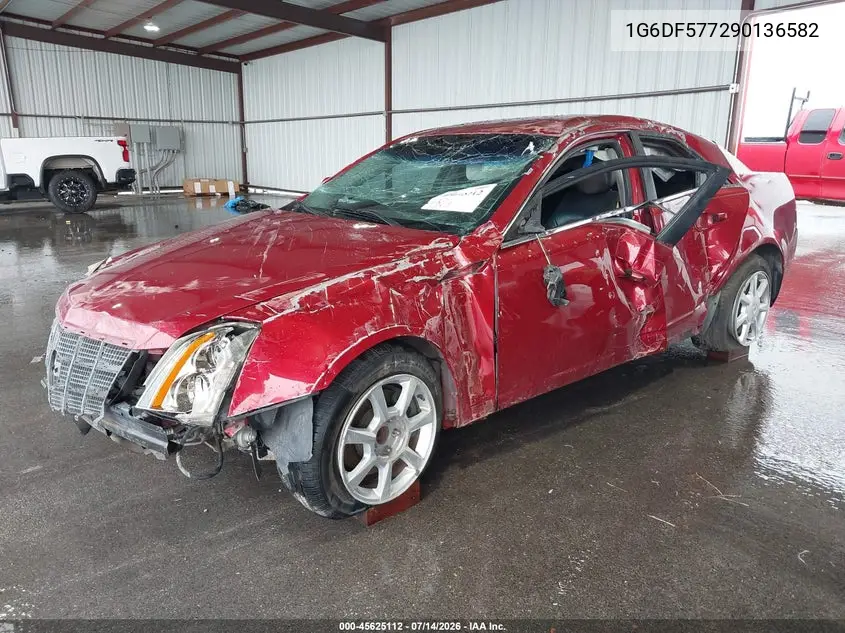 2009 Cadillac Cts Rwd W/1Sa VIN: 1G6DF577290136582 Lot: 45625112