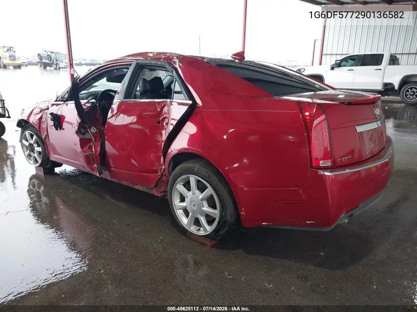 2009 Cadillac Cts Rwd W/1Sa VIN: 1G6DF577290136582 Lot: 45625112