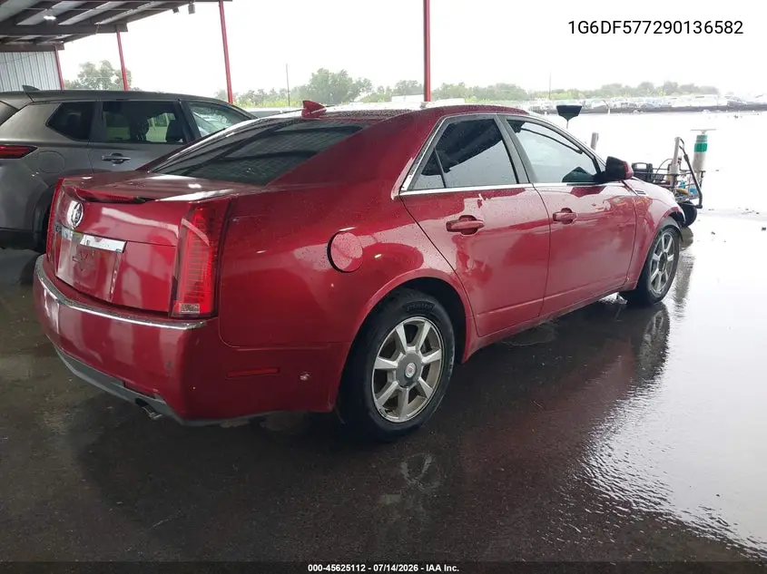 2009 Cadillac Cts Rwd W/1Sa VIN: 1G6DF577290136582 Lot: 45625112
