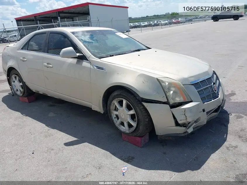 2009 Cadillac Cts Rwd W/1Sa VIN: 1G6DF577590105715 Lot: 45657787