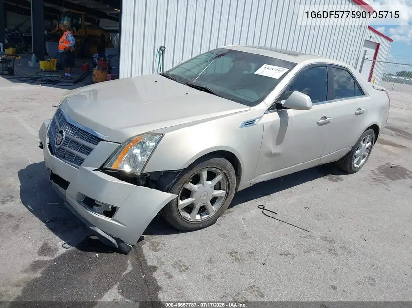 2009 Cadillac Cts Rwd W/1Sa VIN: 1G6DF577590105715 Lot: 45657787