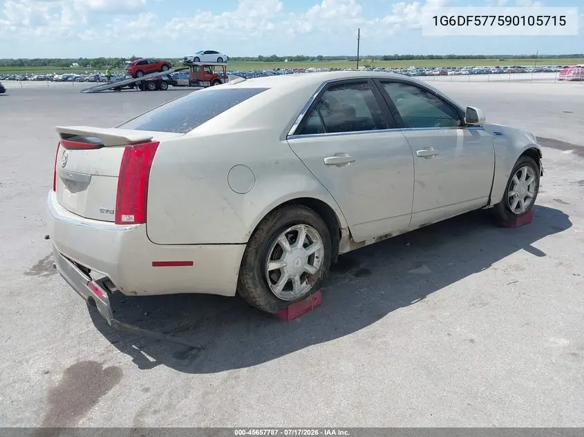 2009 Cadillac Cts Rwd W/1Sa VIN: 1G6DF577590105715 Lot: 45657787