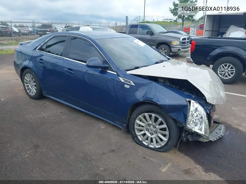 2010 Cadillac Cts Luxury VIN: 1G6DF5EGXA0118936 Lot: 45595529