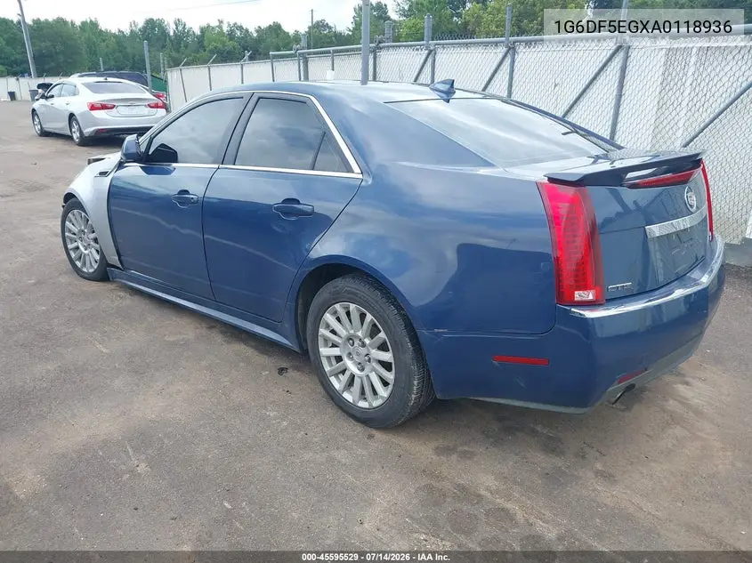 2010 Cadillac Cts Luxury VIN: 1G6DF5EGXA0118936 Lot: 45595529