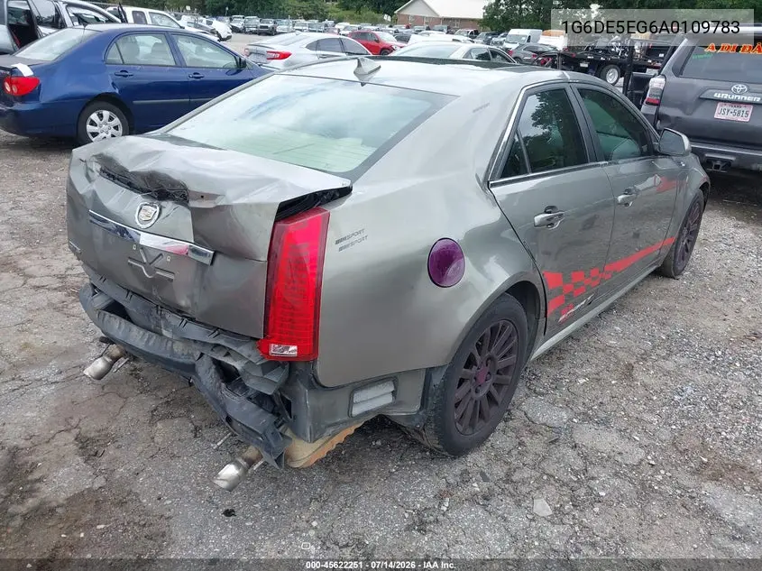 2010 Cadillac Cts Luxury VIN: 1G6DE5EG6A0109783 Lot: 45622251