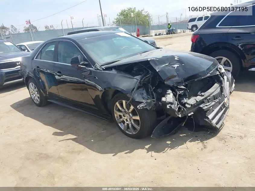 1G6DP5ED6B0137195 2011 Cadillac Cts Premium
