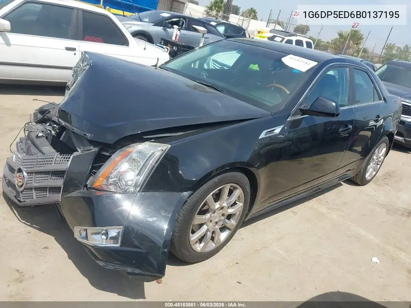 1G6DP5ED6B0137195 2011 Cadillac Cts Premium