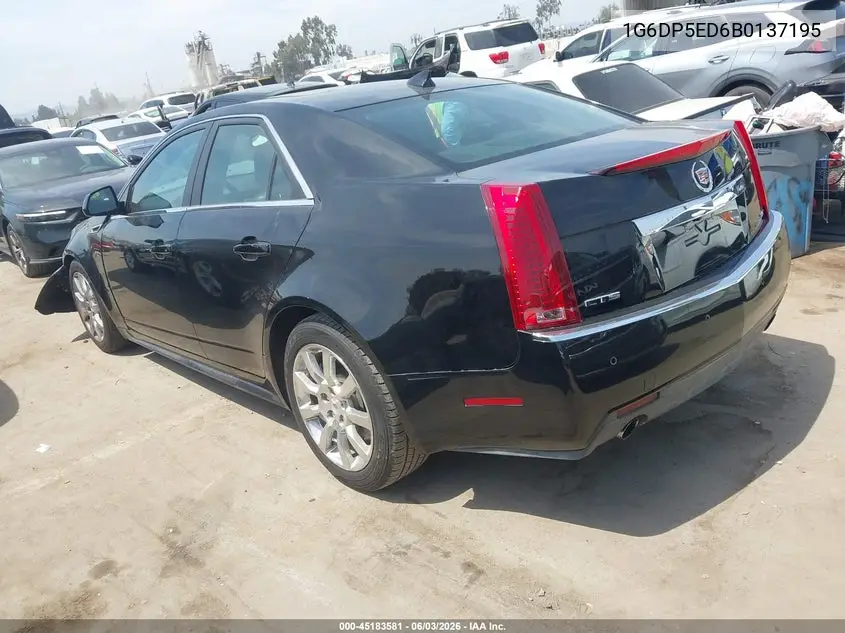 1G6DP5ED6B0137195 2011 Cadillac Cts Premium