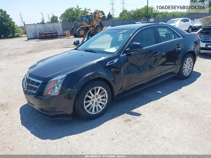 2011 Cadillac Cts Luxury VIN: 1G6DE5EY6B0104366 Lot: 45603319