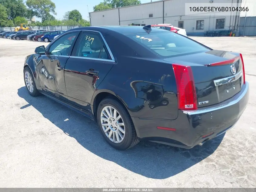 2011 Cadillac Cts Luxury VIN: 1G6DE5EY6B0104366 Lot: 45603319
