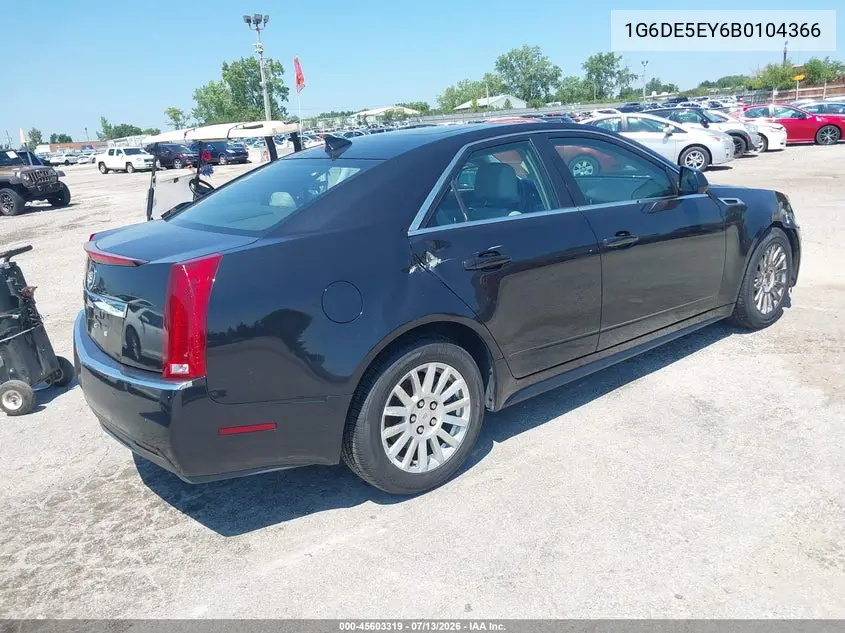 2011 Cadillac Cts Luxury VIN: 1G6DE5EY6B0104366 Lot: 45603319