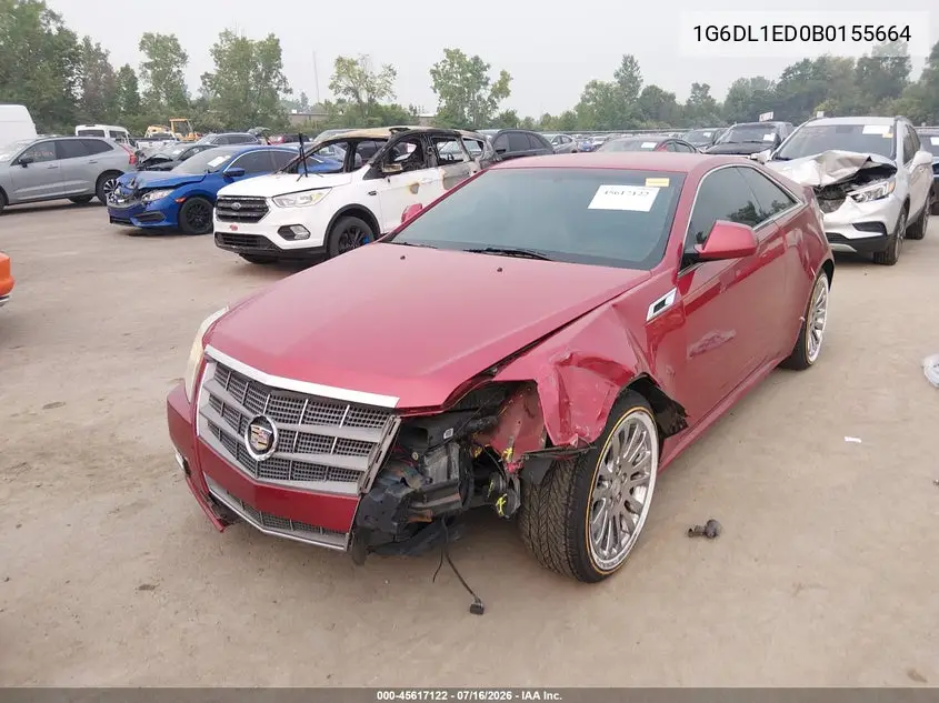 2011 Cadillac Cts Performance VIN: 1G6DL1ED0B0155664 Lot: 45617122
