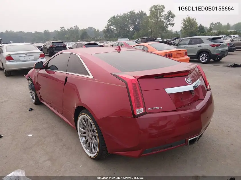2011 Cadillac Cts Performance VIN: 1G6DL1ED0B0155664 Lot: 45617122