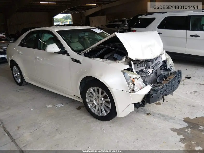 2011 Cadillac Cts Luxury VIN: 1G6DE5EY4B0104494 Lot: 45636581