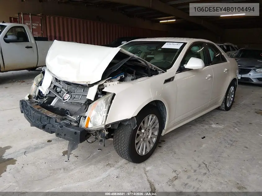 2011 Cadillac Cts Luxury VIN: 1G6DE5EY4B0104494 Lot: 45636581