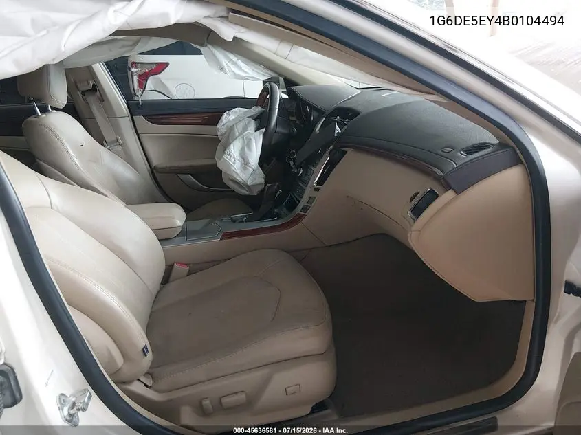 2011 Cadillac Cts Luxury VIN: 1G6DE5EY4B0104494 Lot: 45636581