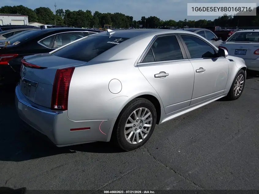 2011 Cadillac Cts Luxury VIN: 1G6DE5EY8B0168716 Lot: 45682623