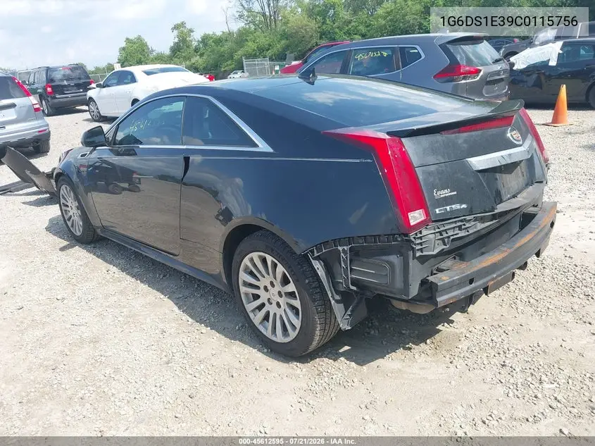 2012 Cadillac Cts Premium VIN: 1G6DS1E39C0115756 Lot: 45612595