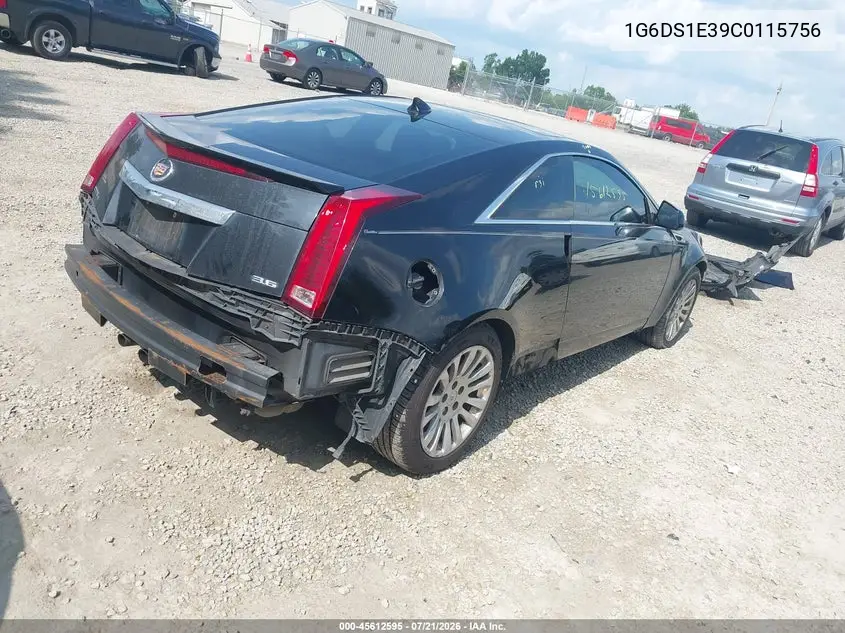 2012 Cadillac Cts Premium VIN: 1G6DS1E39C0115756 Lot: 45612595