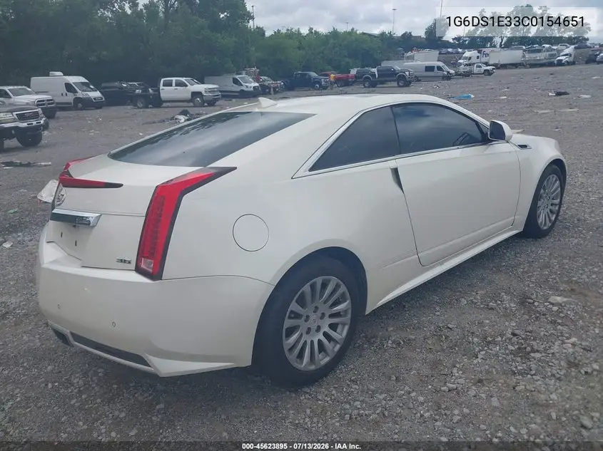 2012 Cadillac Cts Premium VIN: 1G6DS1E33C0154651 Lot: 45623895