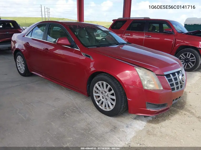 2012 Cadillac Cts Luxury VIN: 1G6DE5E56C0141716 Lot: 45644516