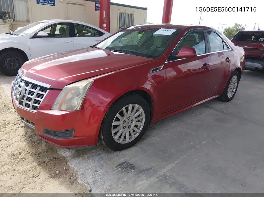 2012 Cadillac Cts Luxury VIN: 1G6DE5E56C0141716 Lot: 45644516