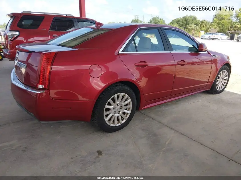 2012 Cadillac Cts Luxury VIN: 1G6DE5E56C0141716 Lot: 45644516