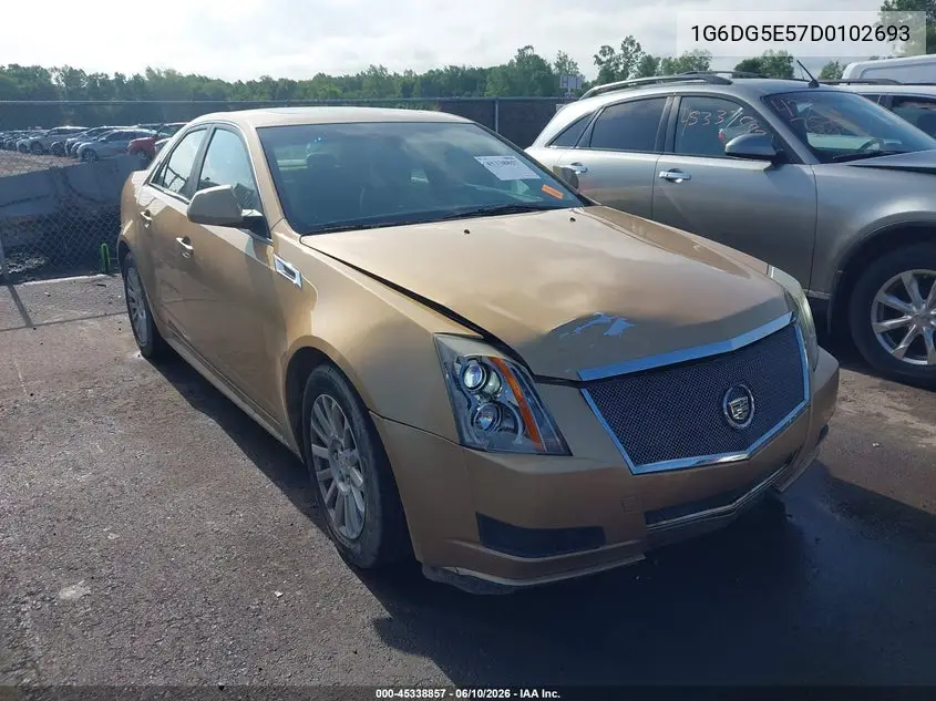 2013 Cadillac Cts Luxury VIN: 1G6DG5E57D0102693 Lot: 45338857