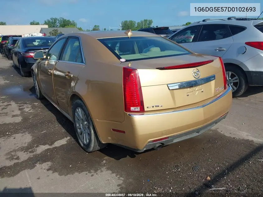 2013 Cadillac Cts Luxury VIN: 1G6DG5E57D0102693 Lot: 45338857