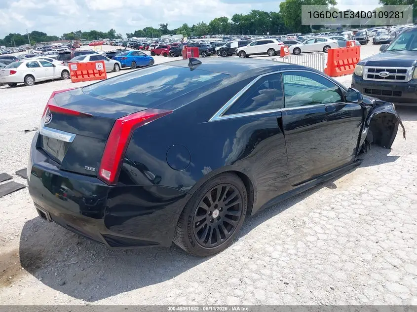 2013 Cadillac Cts Standard VIN: 1G6DC1E34D0109281 Lot: 45361682