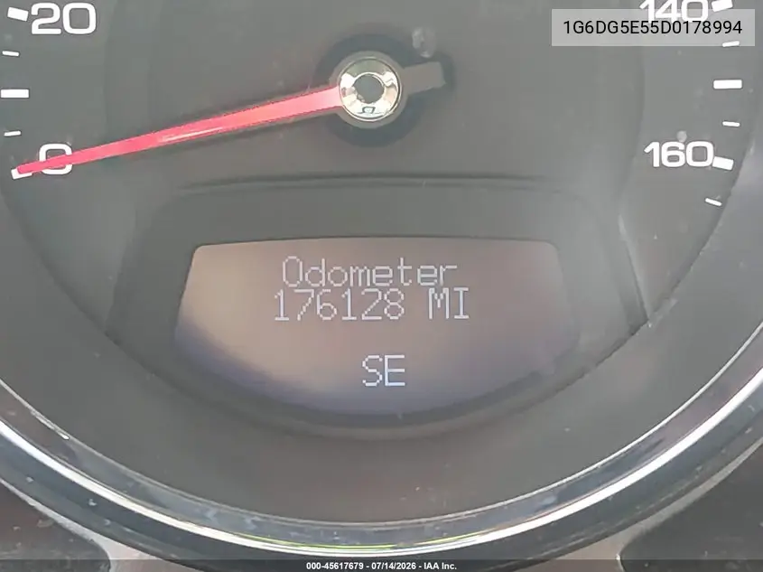 2013 Cadillac Cts Luxury VIN: 1G6DG5E55D0178994 Lot: 45617679