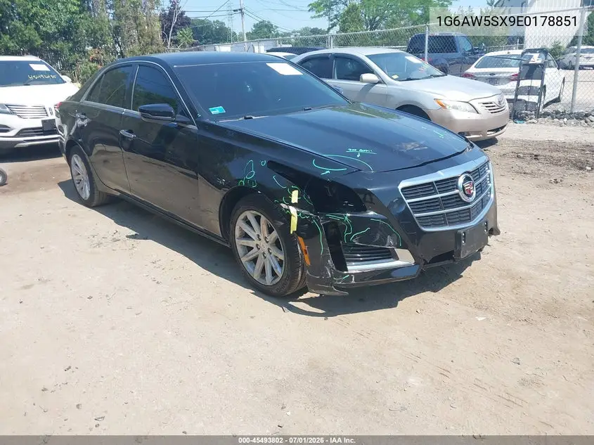 2014 Cadillac Cts Standard VIN: 1G6AW5SX9E0178851 Lot: 45493802
