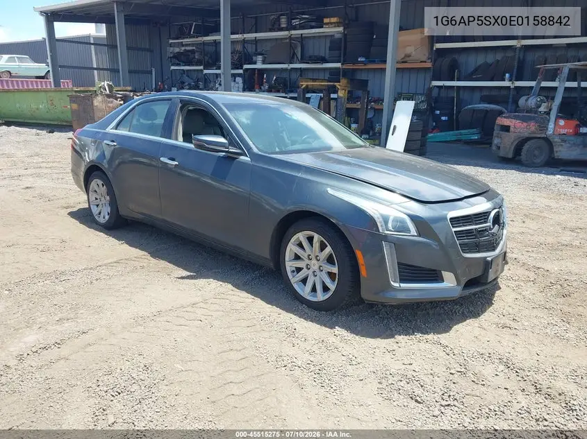 2014 Cadillac Cts Standard VIN: 1G6AP5SX0E0158842 Lot: 45515275