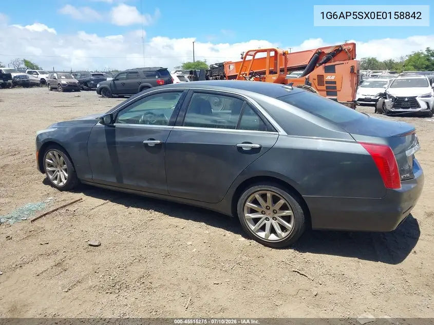 2014 Cadillac Cts Standard VIN: 1G6AP5SX0E0158842 Lot: 45515275