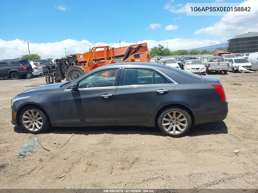 2014 Cadillac Cts Standard VIN: 1G6AP5SX0E0158842 Lot: 45515275