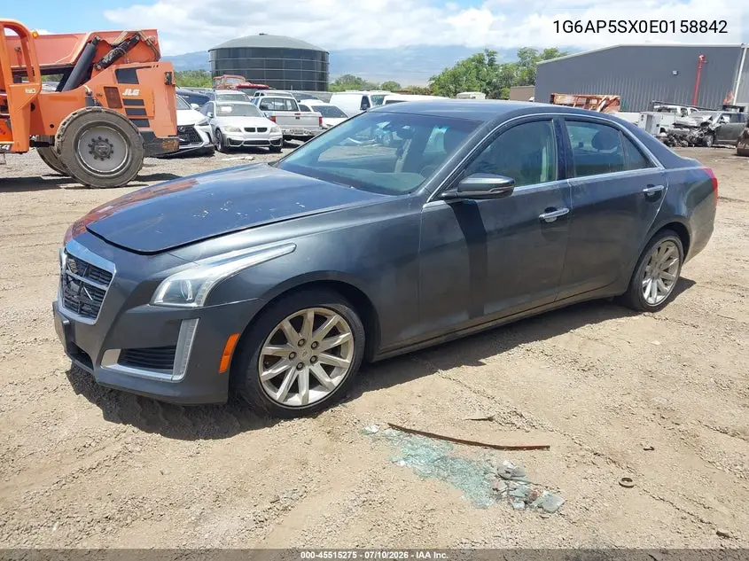2014 Cadillac Cts Standard VIN: 1G6AP5SX0E0158842 Lot: 45515275