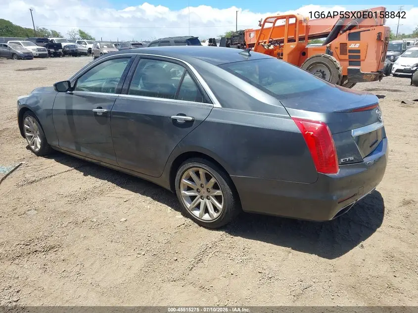 2014 Cadillac Cts Standard VIN: 1G6AP5SX0E0158842 Lot: 45515275