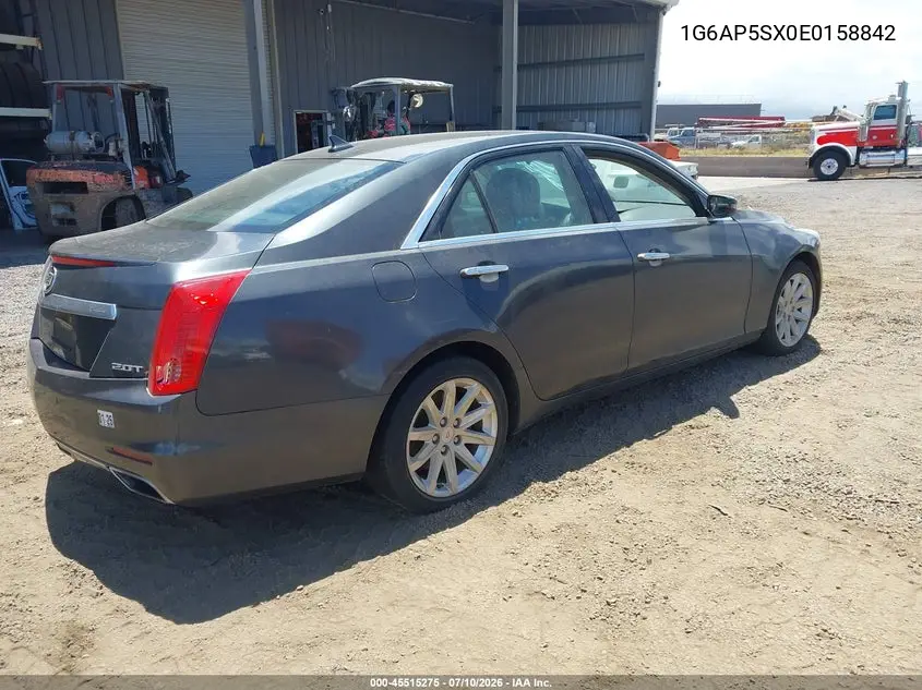 2014 Cadillac Cts Standard VIN: 1G6AP5SX0E0158842 Lot: 45515275