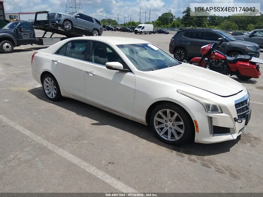 2014 Cadillac Cts Standard VIN: 1G6AP5SX4E0174042 Lot: 45571541