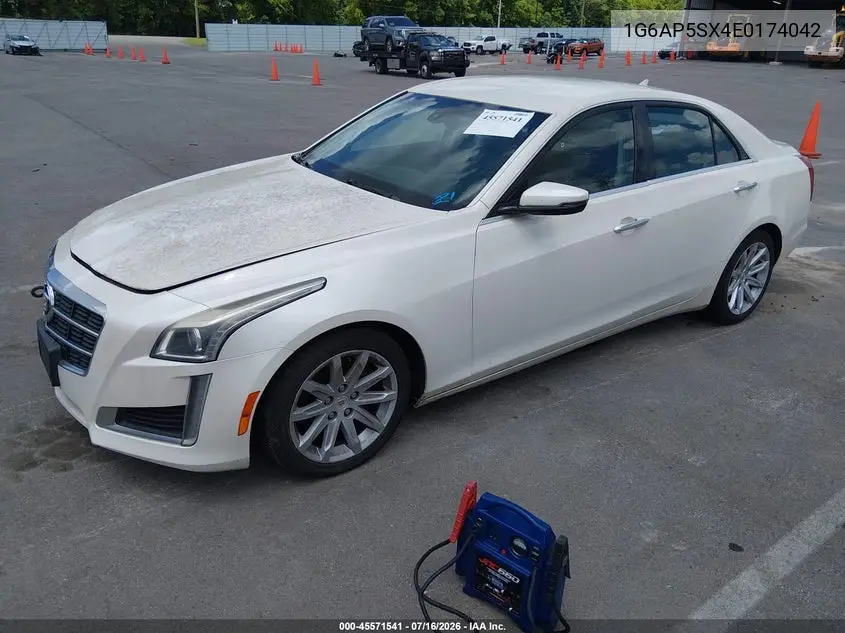 2014 Cadillac Cts Standard VIN: 1G6AP5SX4E0174042 Lot: 45571541