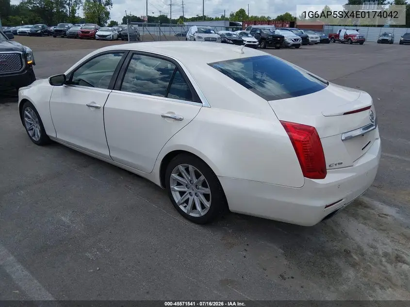 2014 Cadillac Cts Standard VIN: 1G6AP5SX4E0174042 Lot: 45571541