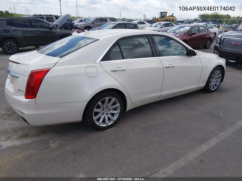 2014 Cadillac Cts Standard VIN: 1G6AP5SX4E0174042 Lot: 45571541