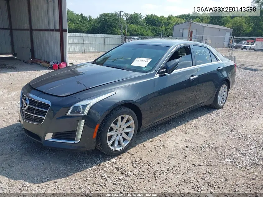 2014 Cadillac Cts Standard VIN: 1G6AW5SX2E0143598 Lot: 45578213