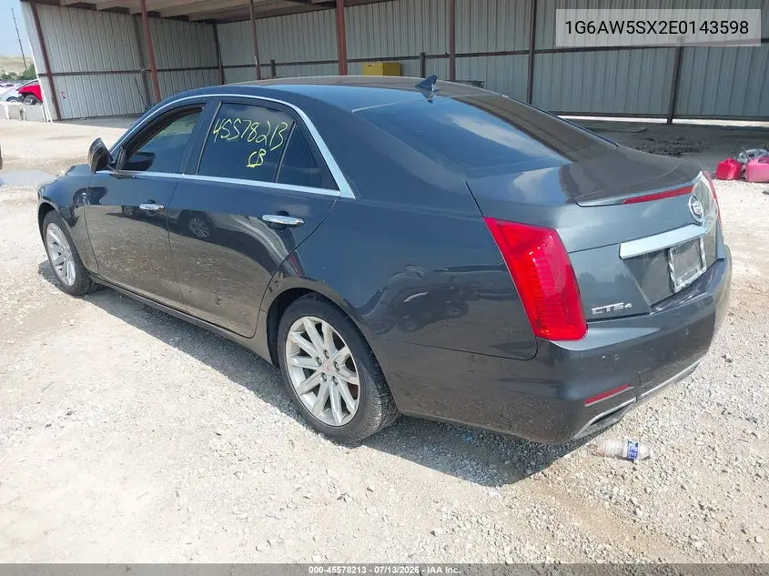 2014 Cadillac Cts Standard VIN: 1G6AW5SX2E0143598 Lot: 45578213